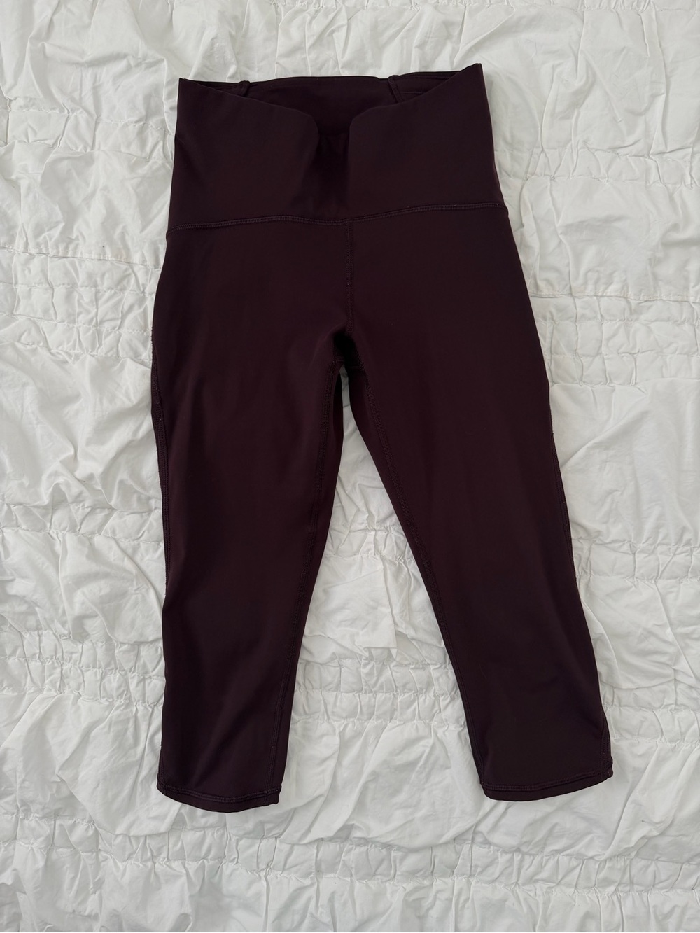 lululemon athletica Women’s High-Waist Burgundy Cropped Leggings 4